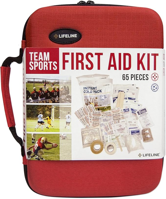 Team Sport First Aid and Safety Kit, Stocked with Essential First aid Components for Emergencies Resulting from Outdoor an...