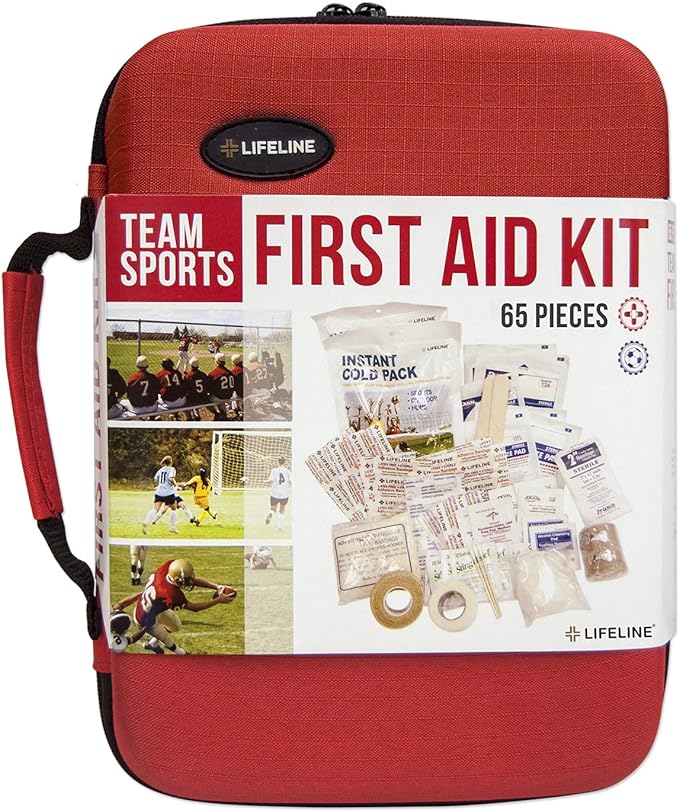 Team Sport First Aid and Safety Kit, Stocked with Essential First aid Components for Emergencies Resulting from Outdoor an...