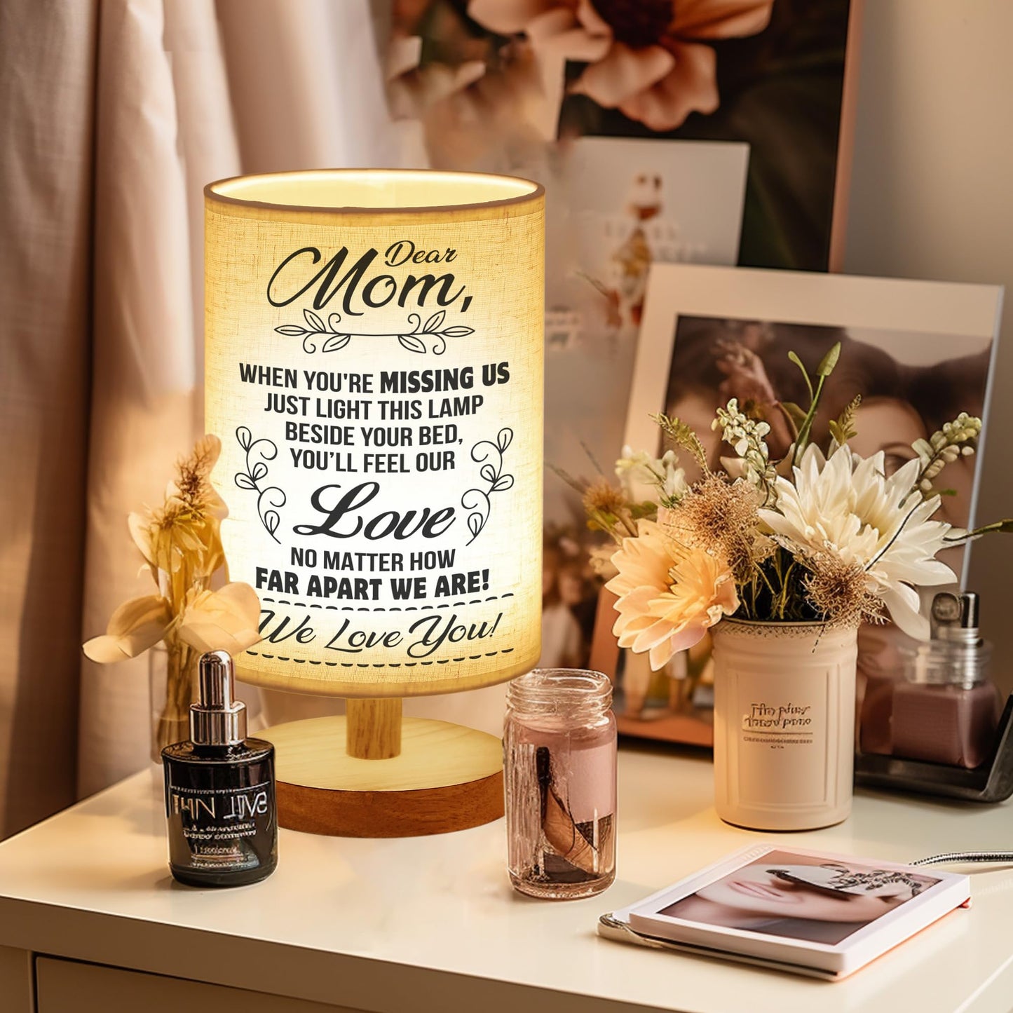WSYEAR Birthday Gifts for Mom from Daughter Son-Table Lamp Mom Gifts from Daughters Night Light Anniversary Presents for Mother Women,Best Mom Gifts Ideas