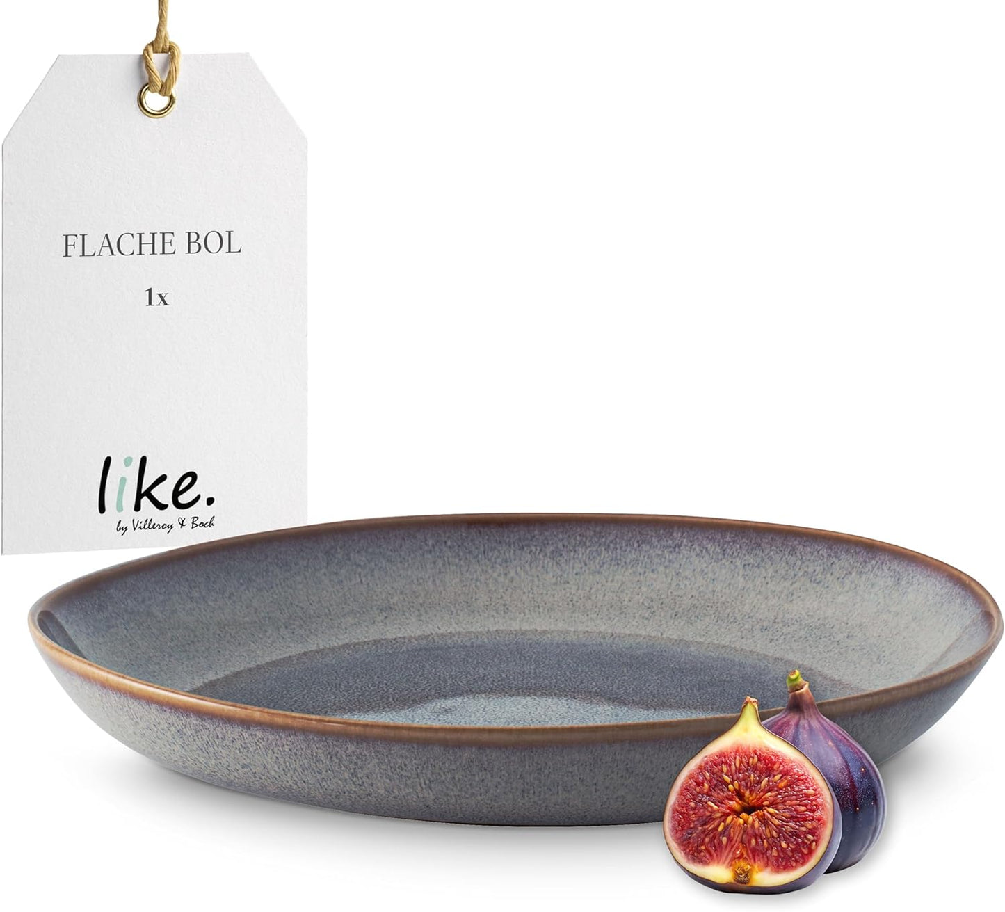 Like. By Villeroy and Boch – Lave Beige Shallow Bowl, 11 x 10.75 x 1.75 in, Beautiful Bowl Made From Stoneware For Side dishes and Larger Meals, Dishwasher and Microwave-Safe