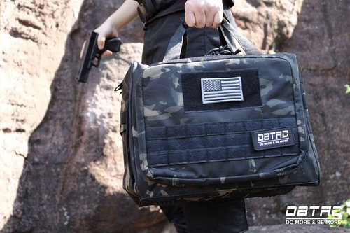 DBTAC Tactical Range Bag Large + Tactical Large Shoulder Pack with Sling (Black Camo)