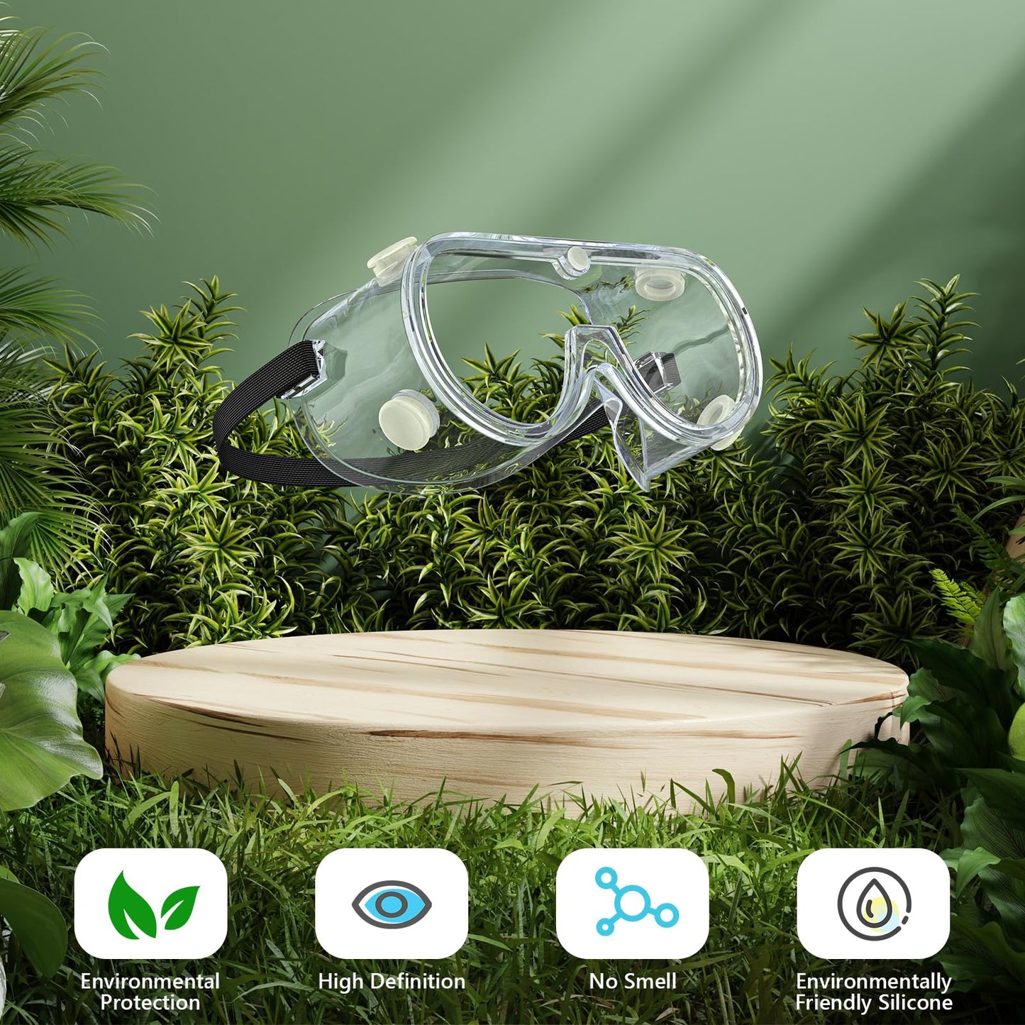 VOOVAO Anti-fog Safety Goggles,Adjustable Chemistry Lab Goggles