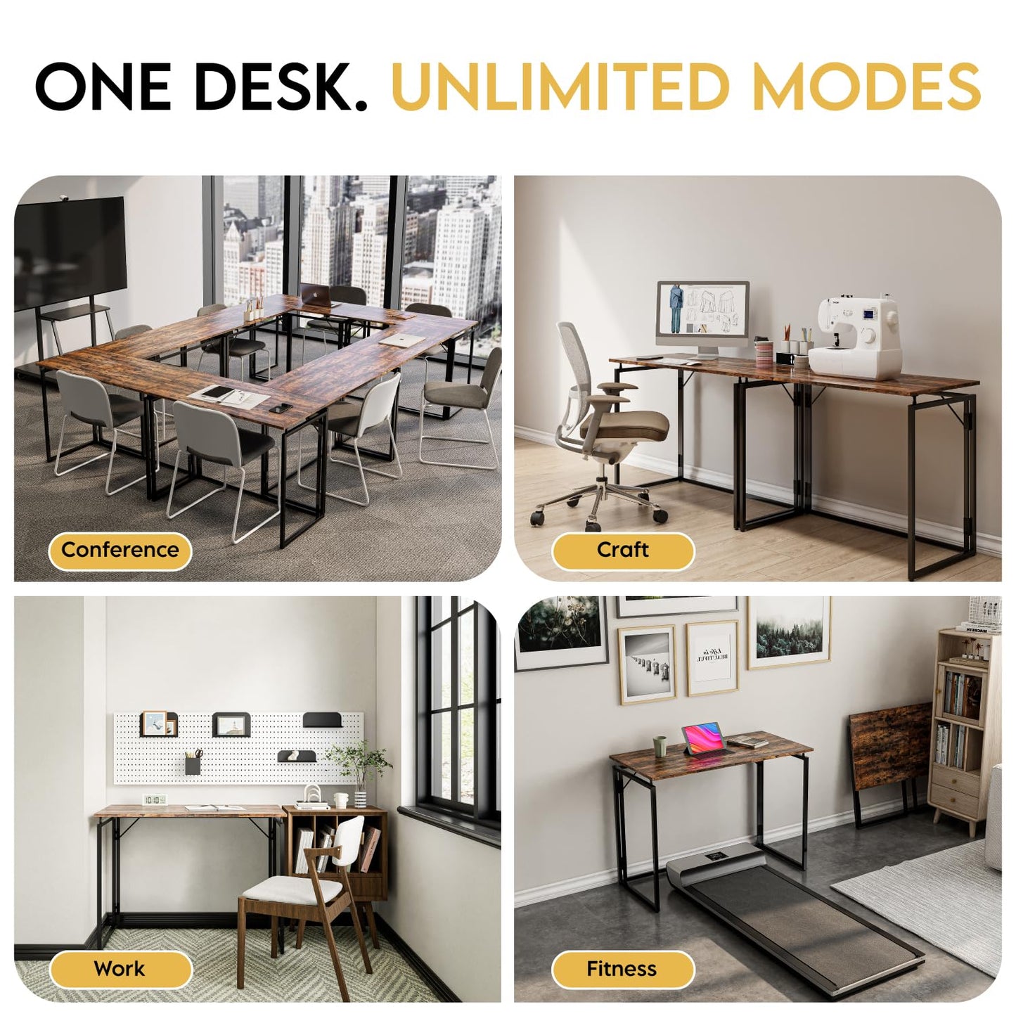 alawooder Folding Desk 30 Inch - No Assembly Small Foldable Desk for Small Space Minimalist, Space Saving Collapsible Compact Desks Portable Table for Craft, Writing, Study and Work