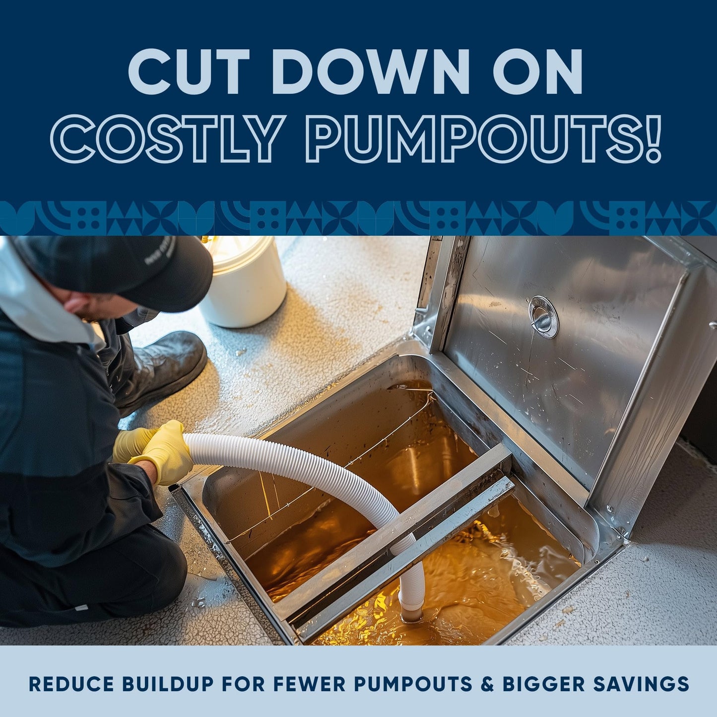 Eco Strong Commercial Grease Trap Treatment | Interceptor Grease Cleaner | Drop In Microbial Block Continually Digests Fats & Eliminate Odors (10 lbs)