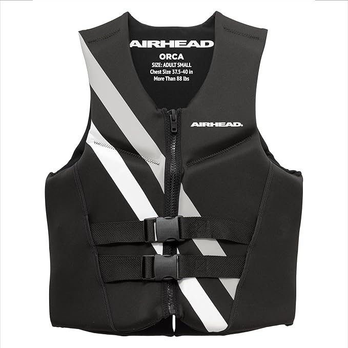 Airhead Orca Neoprene Kwik-Dry Neolite Life Jacket, USCG Approved Adult, Youth and Child Sizes