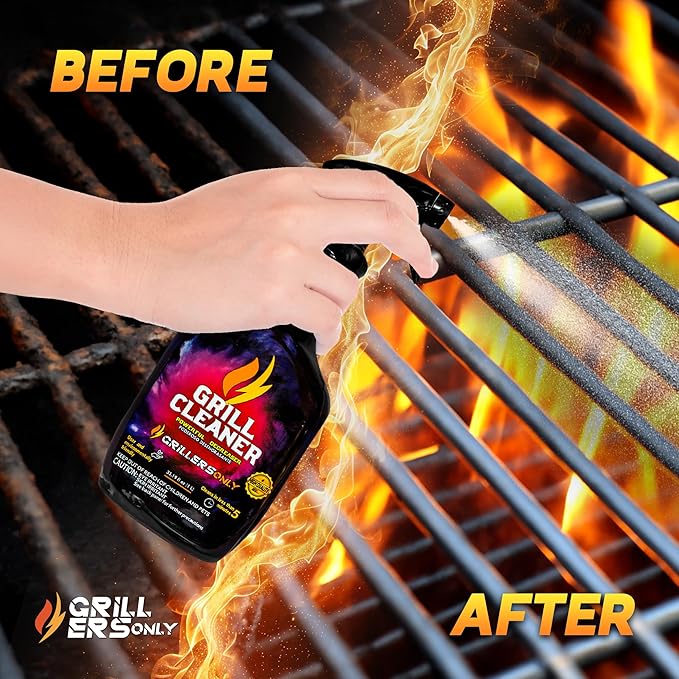 Grill Cleaner & Degreaser 35.2 fl oz | Heavy-Duty Cleaning Spray for BBQ Grills Griddles & Outdoor Kitchen Surfaces