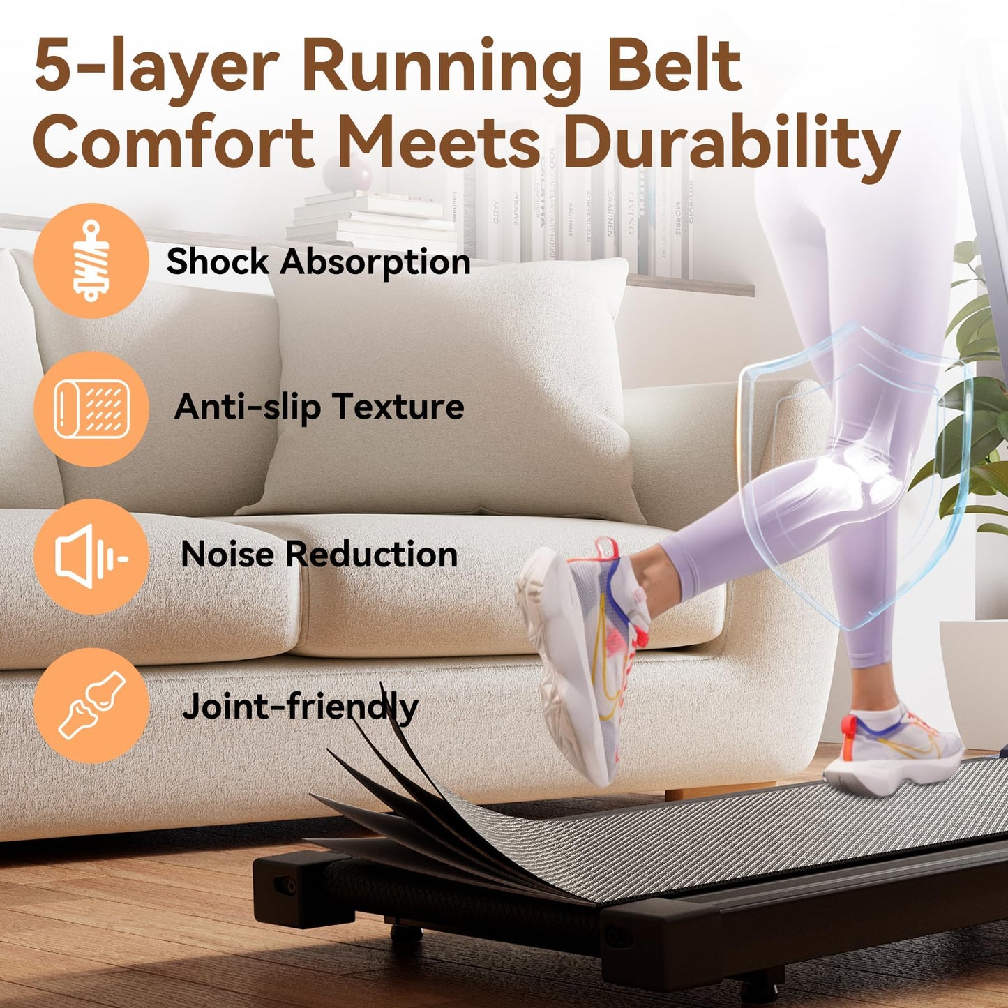 Treadmills for Home, 4-in-1 Foldable Treadmill with Incline, 300 LBS Capacity Running Treadmills for Home Small Spaces with Handles, 3.0 HP Folding Treadmill with Smart APP