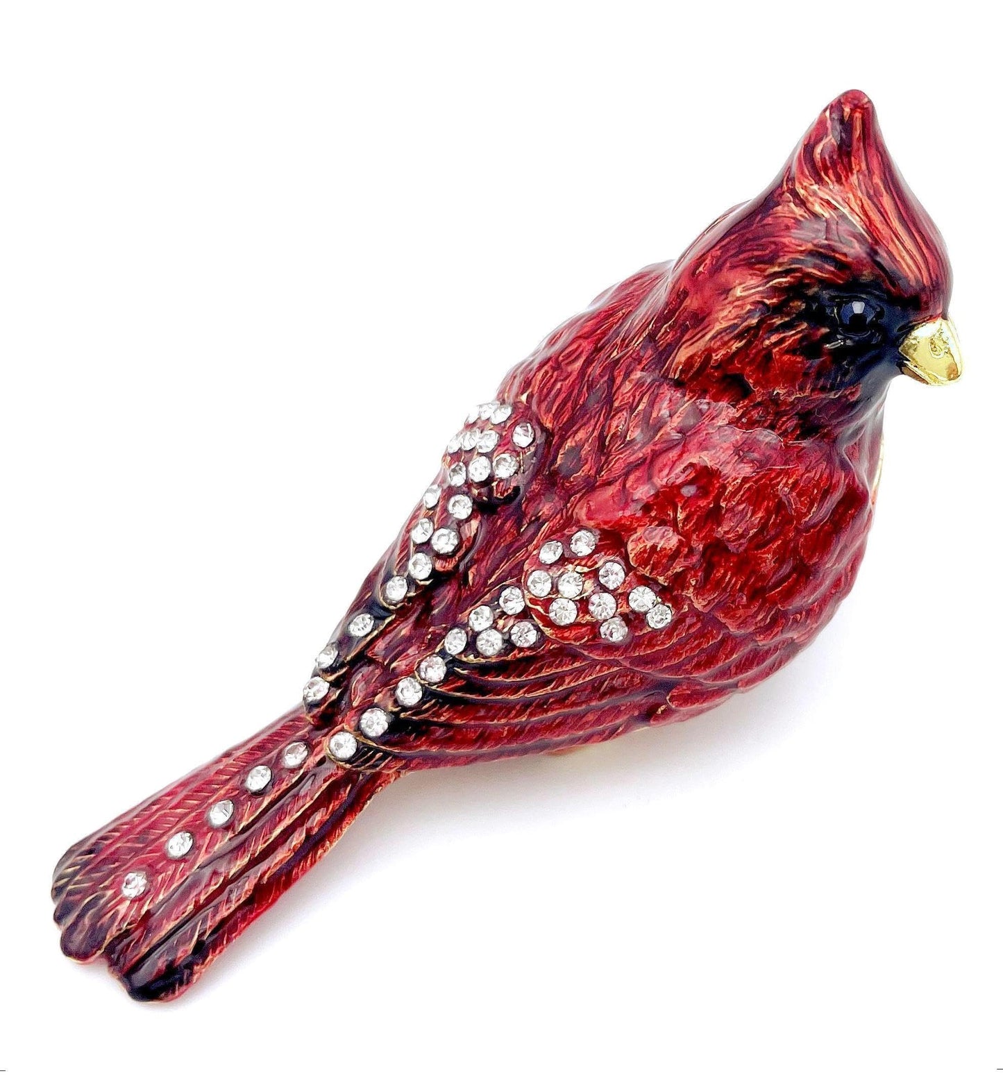 JWT Astyle Luxury Red Cardinal Bird Gifts Jewelry Trinket Boxes Hinged.Decorative Keepsake Ring Box.Necklace Rings Earrings Organizer.Bird Figurines Accents Home Decor Gifts for Women.