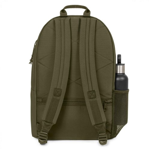 EASTPAK Padded Double – 24L Squared Backpack with Dual Front Pockets, 13” Laptop Sleeve, Bottle Holder & Padded Straps, Dark Grass