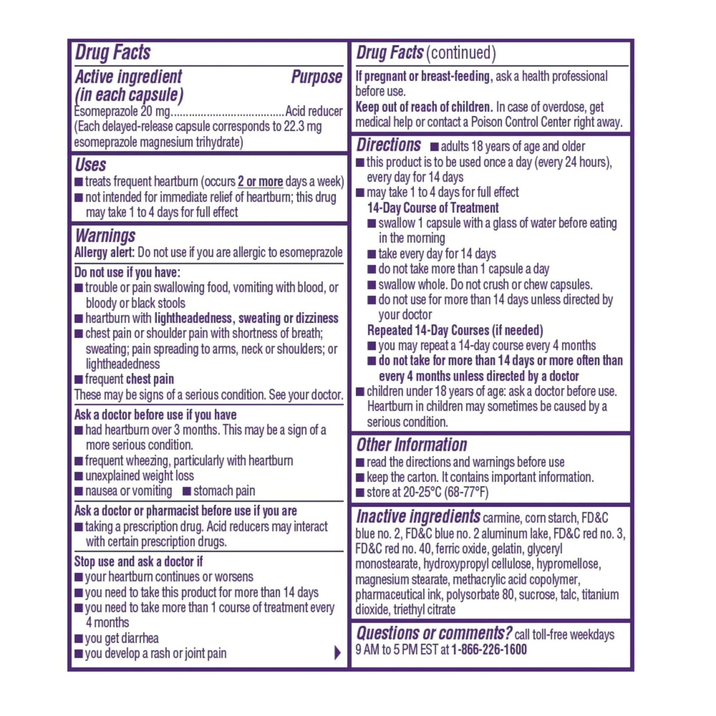 Nexium 24HR ClearMinis Acid Reducer Heartburn Relief Delayed Release Capsules for All-Day and All-Night Protection from Frequent Heartburn, Heartburn Medicine with Esomeprazole Magnesium - 42 Count