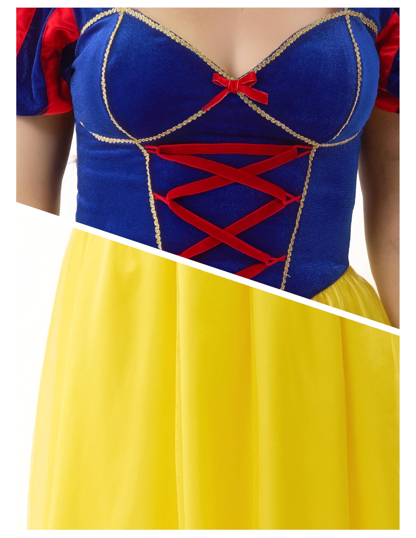 Spooktacular Creations Snow Princess Costume for Women, Adult Princess Halloween Costume with Headwear Deluxe Outfit for Birthday Cosplay Parties, S