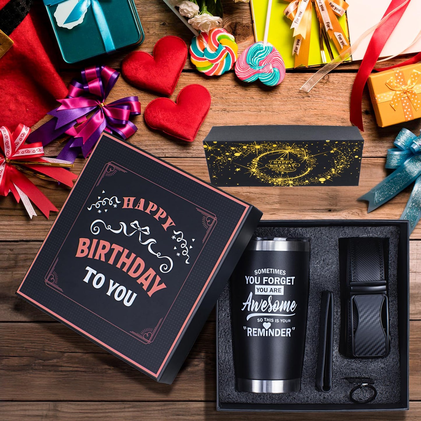 Mkeevee Birthday Gifts for Men: Modern, Fine, Manual Stainless Steel Gift Basket (20 oz, 1 Count)