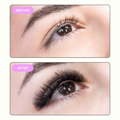 Curacoro Promade Mix 1500 Fans - Handmade Volume Eyelashes, Multi Selections From 5D To 12D, C CC D Curl, Thickness 0.03~0.1 mm, 9-18mm Length, Long Lasting & Easy Application (12D 0.03 D, 9-14mm)