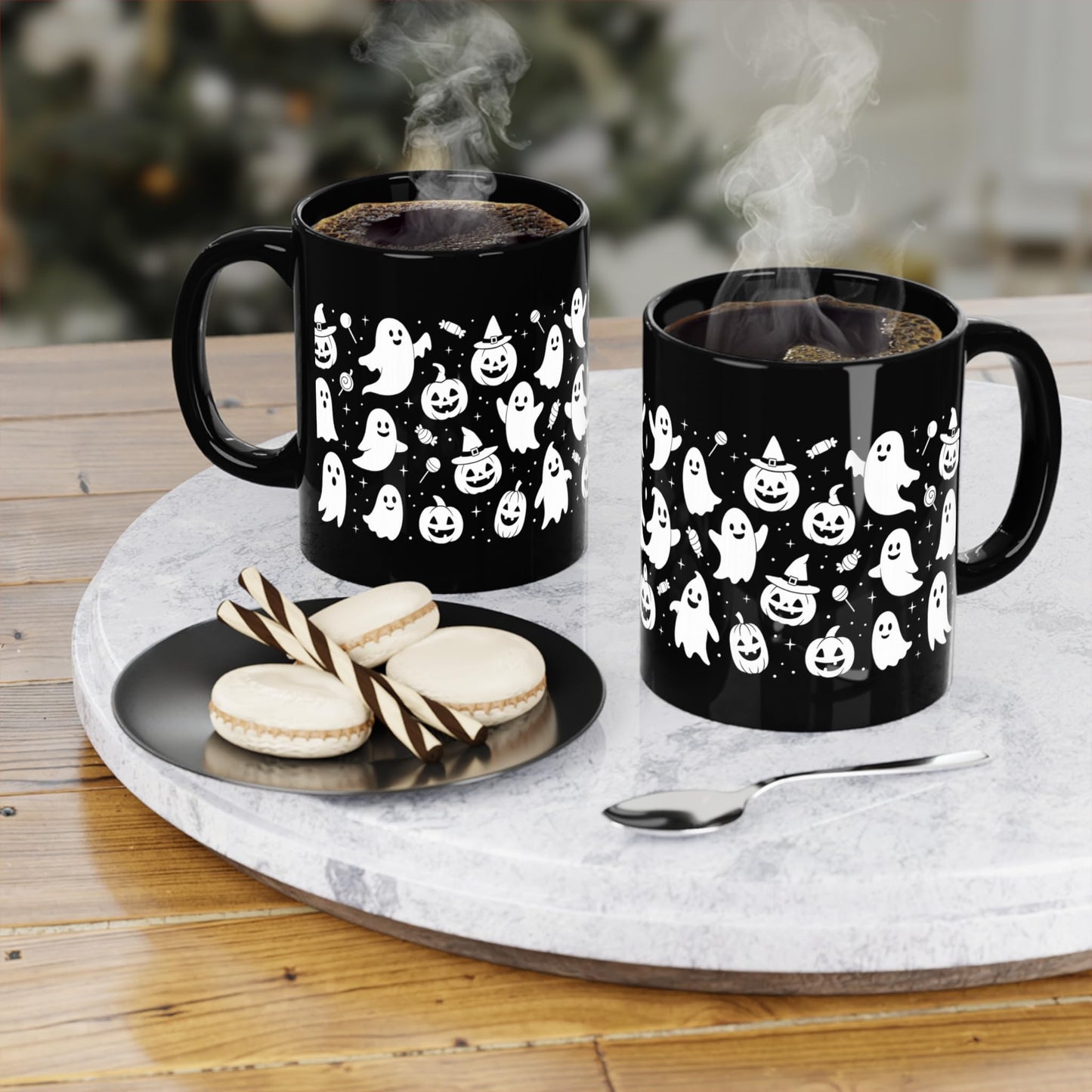 Halloween Ghost Mug, Spooky Coffee Cup, Trick or Treat Mug, Fun Halloween Decor, Unique Gift Idea