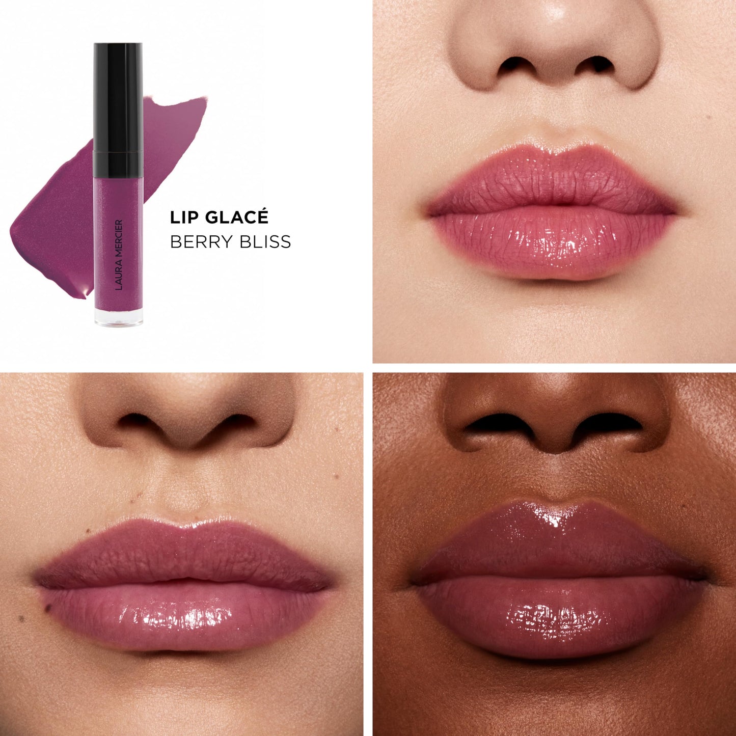 Laura Mercier Lip Glac   Balm Gloss, High-Shine Finish, 24HR Moisture, Improves Hydration, Smooth and Even Application, Infused