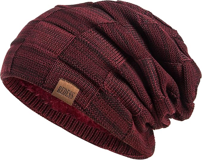 REDESS Beanie Hat for Men and Women Winter Warm Hats Knit Slouchy Thick Skull Cap