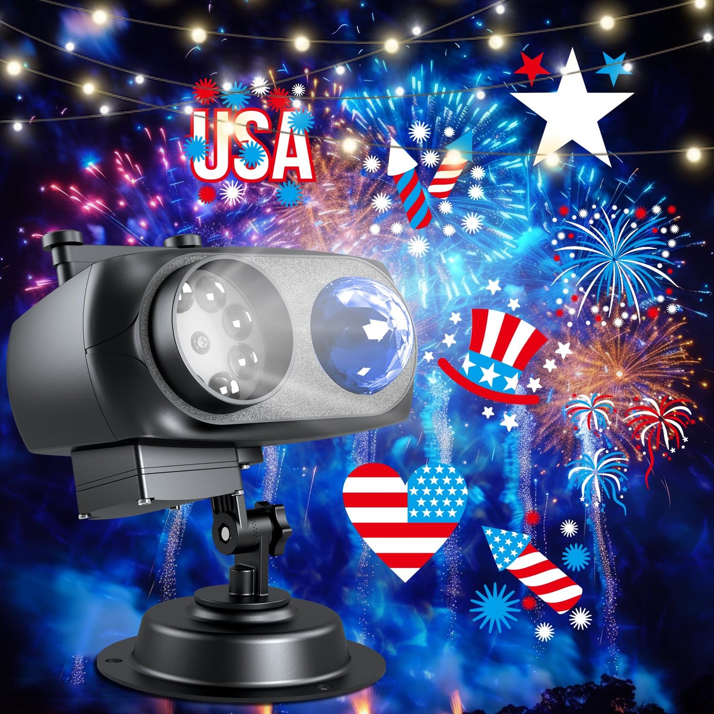 LJBESTM Christmas Projector Lights Outdoor, Halloween Projector， Holiday Projector Lights with 12 Slides for Yard Lawn, Christmas & Halloween Decor，Thanksgiving, 4th July, Easter Lighting