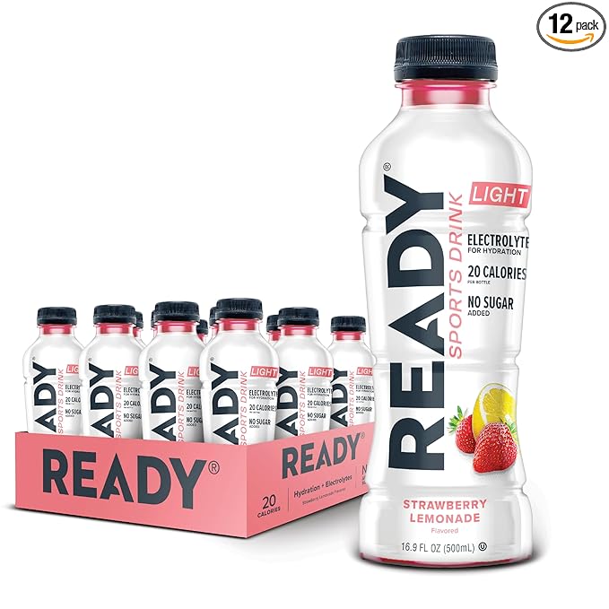 Ready® Sports Drink Light – The Ultimate Low-Calorie Hydration Drink with 4 Different Electrolytes – No Added Sugars – Nat...
