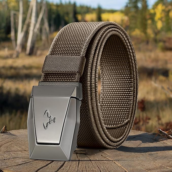Men Stretch Belt,Nylon Rigger Web EDC Holster Belt for Gift Men Hiking Tactical Military Heavy Duty 1 3/8"