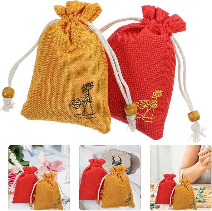 2Pcs Natural Fragrance Sachets for Closet and Freshening Cotton Linen Air Fresh Bags with Dried Flowers Floral Scent Eliminates Odors for Cars Suitcases Handbags Random Color