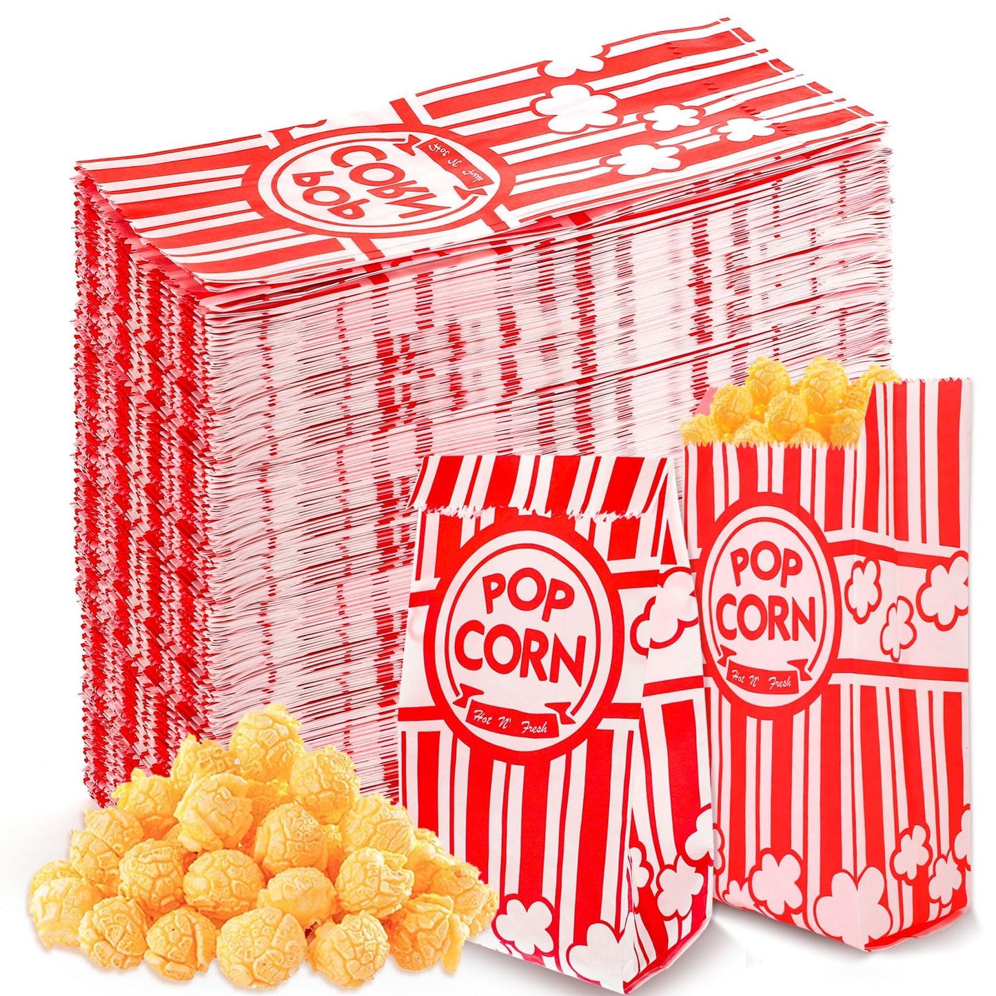 600 Pcs Popcorn Bags, 1 Oz Paper Bags Individual Servings Bulk for Popcorn Machine Movie Nights Easter Valentines Day Kitchen Supplies