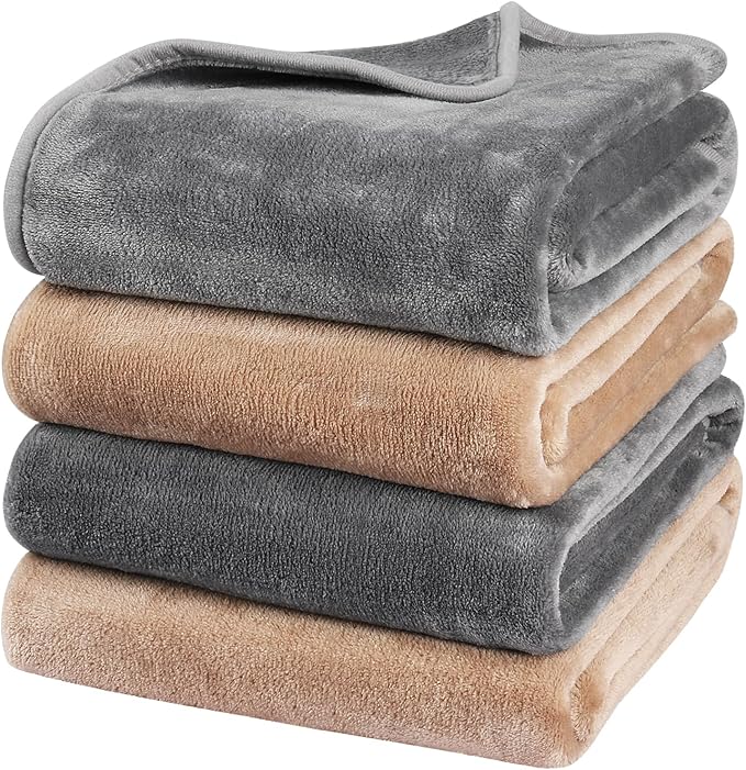 Onarway Dog Blanket Washable for Puppy: 4 Packs Dog Blankets 40”x28” - Fluffy Soft Small Throw for Cat Puppy Kitten Dogs -...