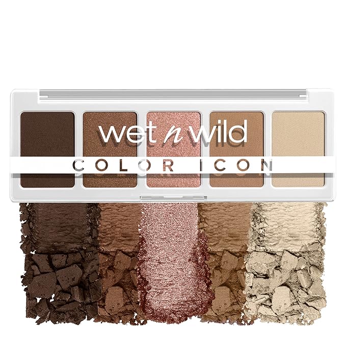 wet n wild Color Icon Eyeshadow Makeup 5 Pan Palette, Matte, Shimmer, Metallic, Long Wearing, Rich Buttery Pigment, Cruelt...