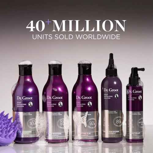 Dr. Groot Thicken & Smooth at Home and On The Go Bundle for Hair Loss, Korean Hair Care, With Biotin and Prebiotics, Clinically Proven to Improve Scalp Moisture
