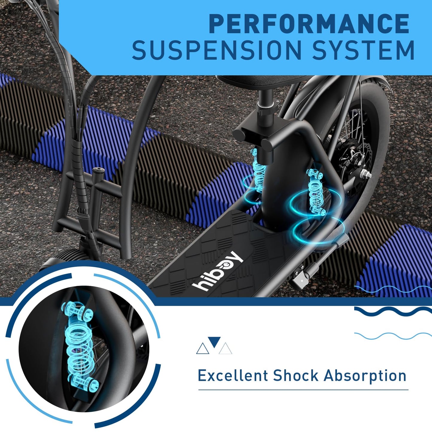 Hiboy Electric Scooter for Adults w/Seat & Rear Basket, 810W Motor, 25MPH, 34mi Range, 16" All-Terrain Tires (Snow/Mud), Dual Disc Brakes, UL2272-3-in-1 Commuter/Shopping/Off-Road E-Scooter