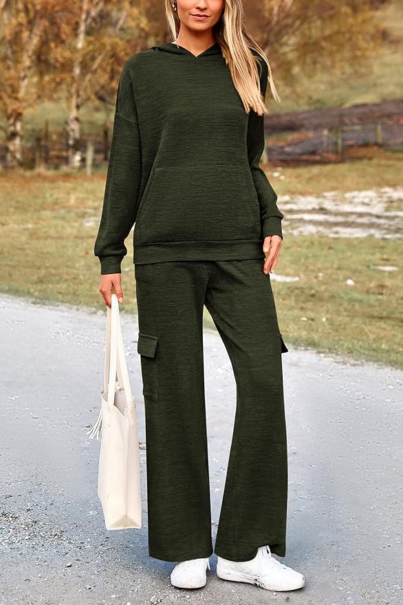 PRETTYGARDEN 2 Piece Sets for Women Fall 2026 Sweatsuits Outfits Lounge Matching Hoodie Set Travel Track Suits Winter Clothes