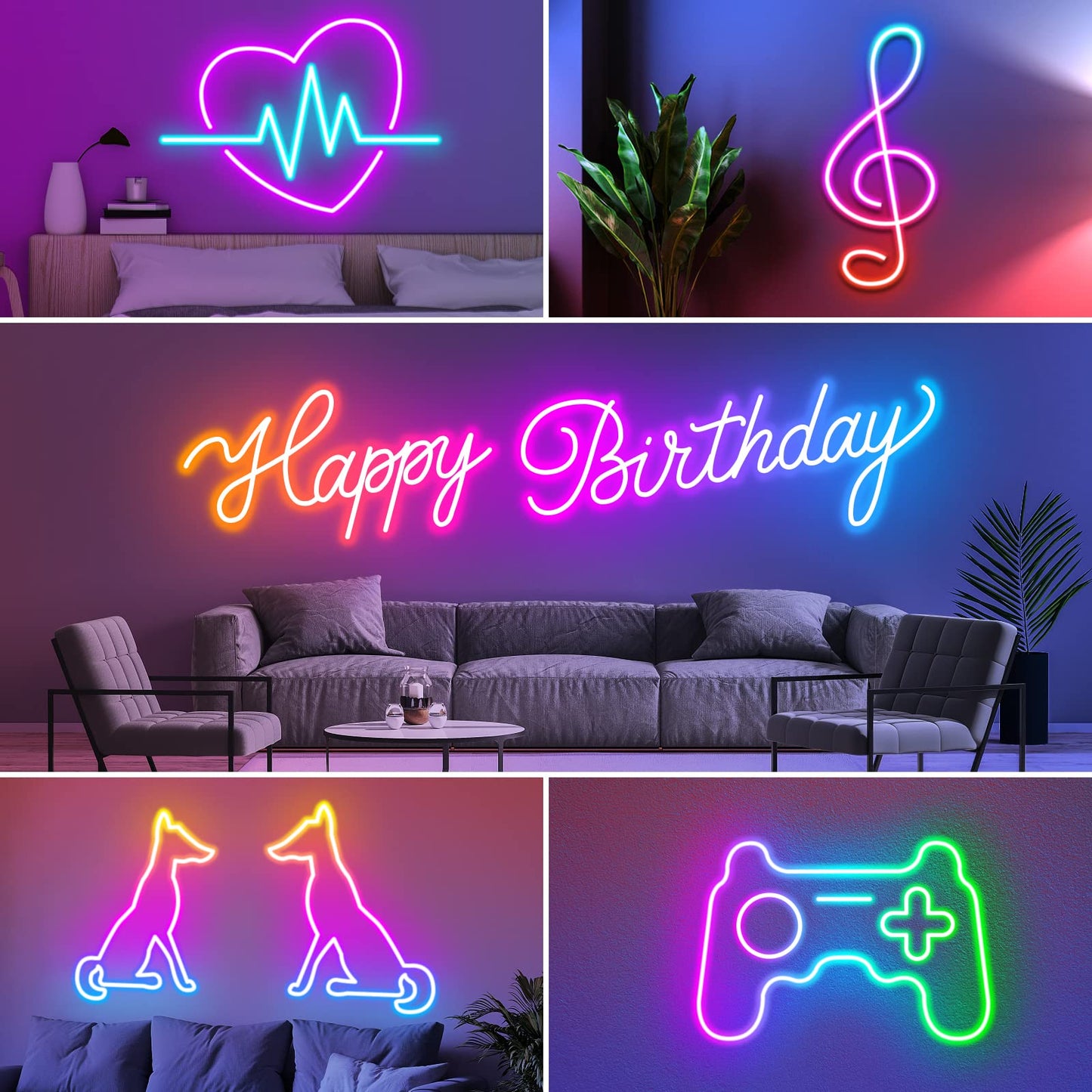 AILBTON 150Ft Neon Rope Lights,Flexible Led Rope Lights Control with App/Remote,Multiple Modes Music Sync Gaming RGB Led Neon Lights for Bedroom Outdoor