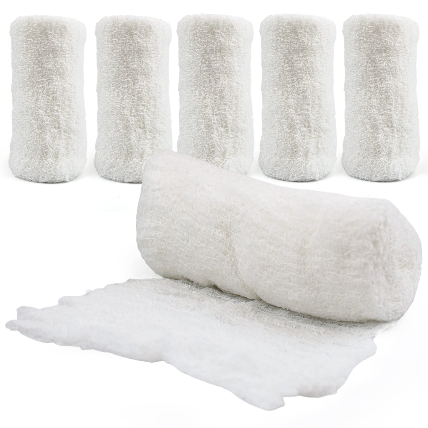 Gauze Rolls-kerlix Cotton Gauze Bandage Rolls -6 ply-STERILE - 4 Inches X 12 feet -Extra Absorbency - Medical Gauze Bandage -6 Rolls - Latex Free -Each roll Individual Wrapped-Hospital Grade Quality