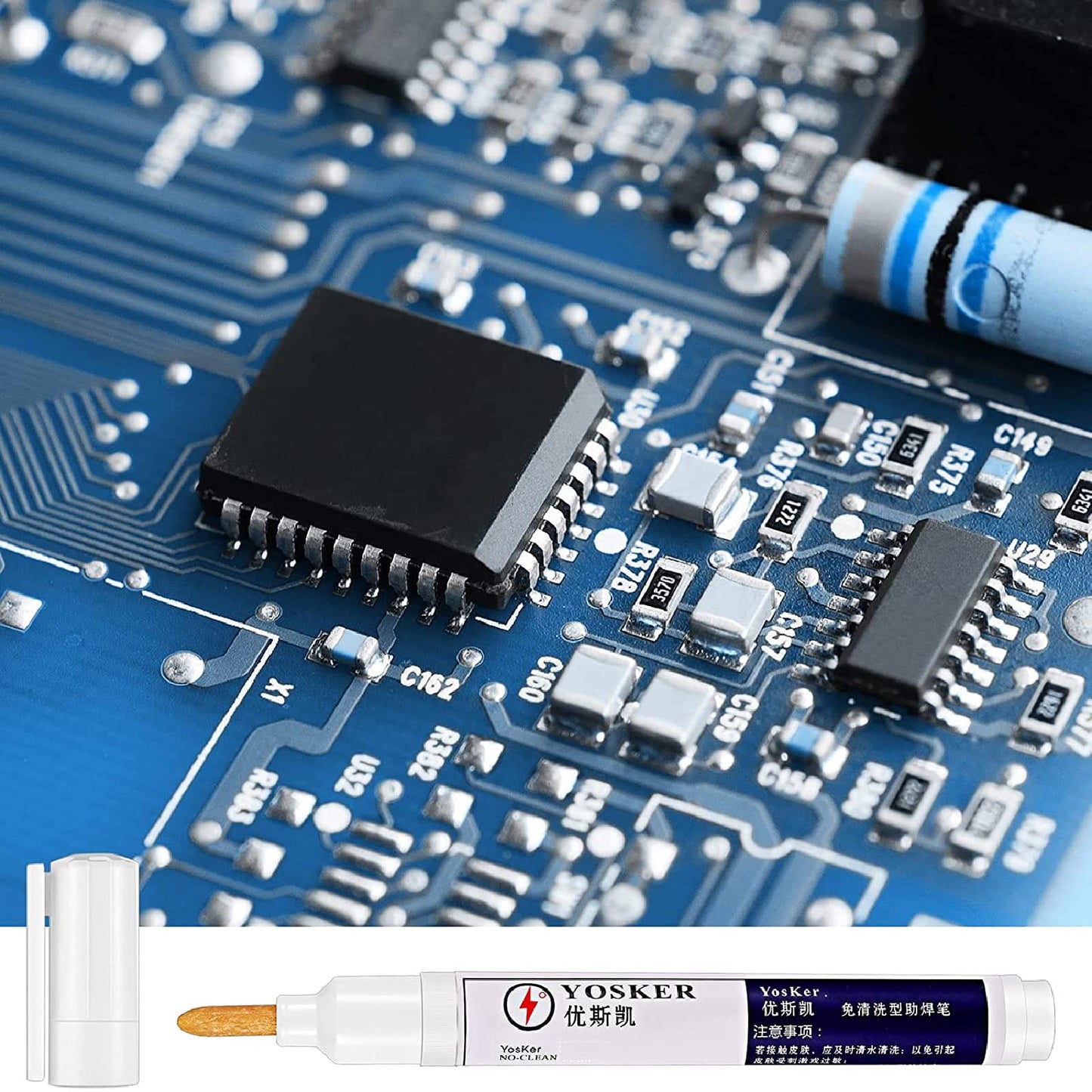3 Pieces No Clean Soldering Pen Rosin Solder Pen for Electronics Tabbing Wiring Liquid Solder, Welding Maintenance of PCB Board