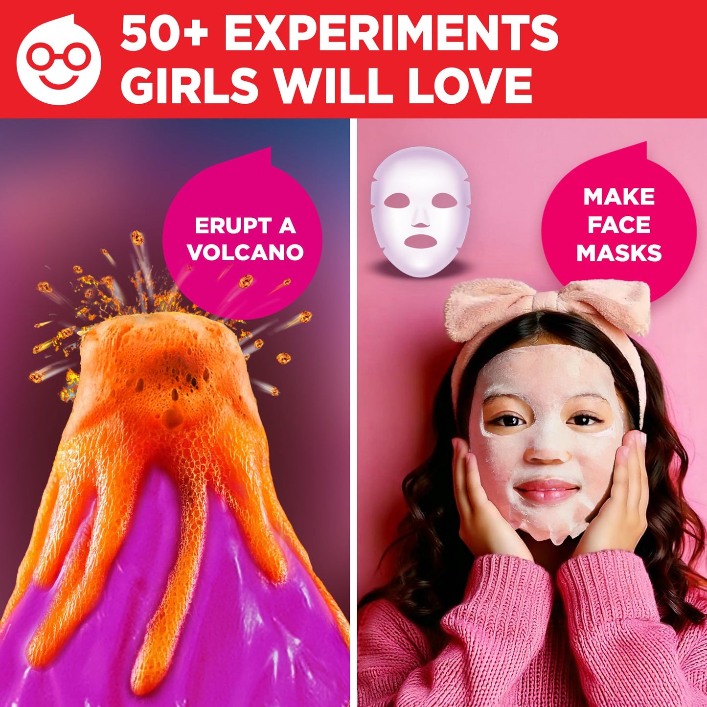 Doctor Jupiter Girls’ First Science Kit, Chemistry Set for Kids Ages 4-5-6-7-8 | Birthday Gift Ideas for 4+ Year Old Girls | STEM Toy Kit with 50+ Experiments | Learning & Educational Projects