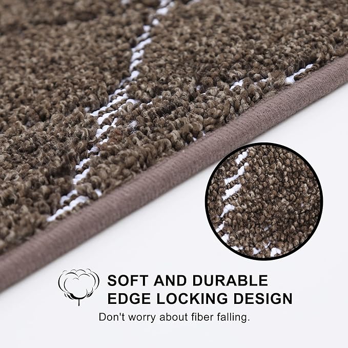BEQHAUSE Non Slip Stair Treads - Machine Washable, Soft Stair Carpet Treads for Wooden Steps, 28inX9in, 15PCS, Brown