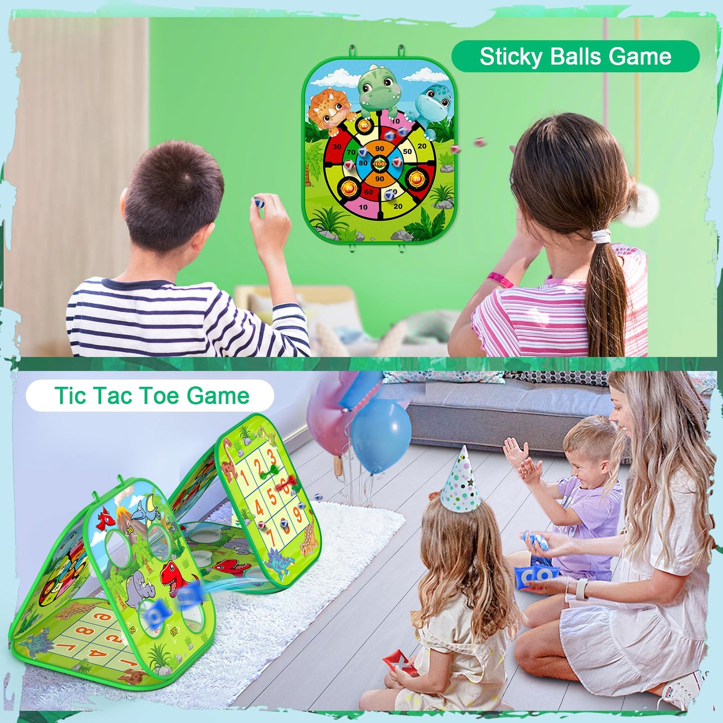 RIEYON 4-in-1 Bean Bag Toss Game for Kids, Toddler Toys for Kids Party Games and Outdoor Toss Games, Birthday for Kids Aged 3 4 5 6 7 8 Year Old