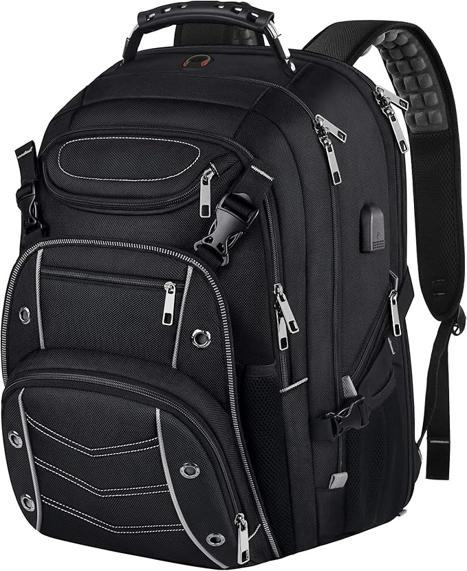 VECKUSON 18.4 Laptop Backpack for unisex, 60L Extra Large Gaming Laptops Back Bag with USB Charger Port,TSA Friendly Fligh...