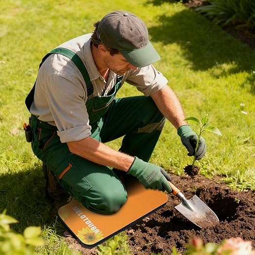 MELOTOUGH Garden Kneeling Pad, 1" Thick Soft NBR Foam Kneeling Pads for Gardening, Cleaning, Work - Lightweight & Comfortable, 15.75"x7.2" (Sunflower)