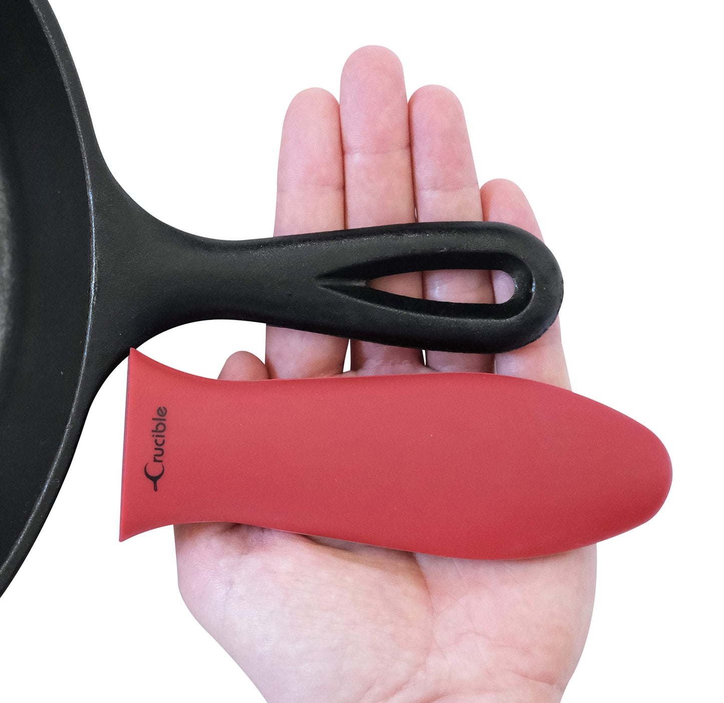 Silicone Hot Handle Holder, Potholders (3-Pack Red) for Cast Iron Skillets, Pans, Frying Pans & Griddles, Metal and Aluminum Cookware Handles - Sleeve Grip, Handle Cover