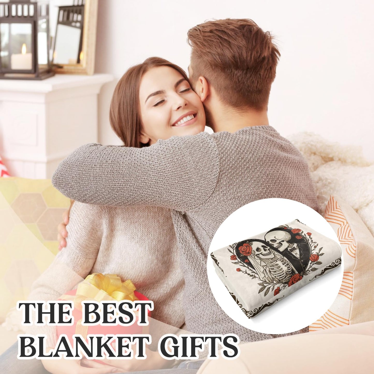 Gifts for Her Him, Anniversary Blanket Gifts for Men Women 60"x50", Anniversary Wedding Gifts for Wife Husband Couples Newlyweds, I Love You Gift, Christmas Birthday Present for Boyfriend Girlfriend