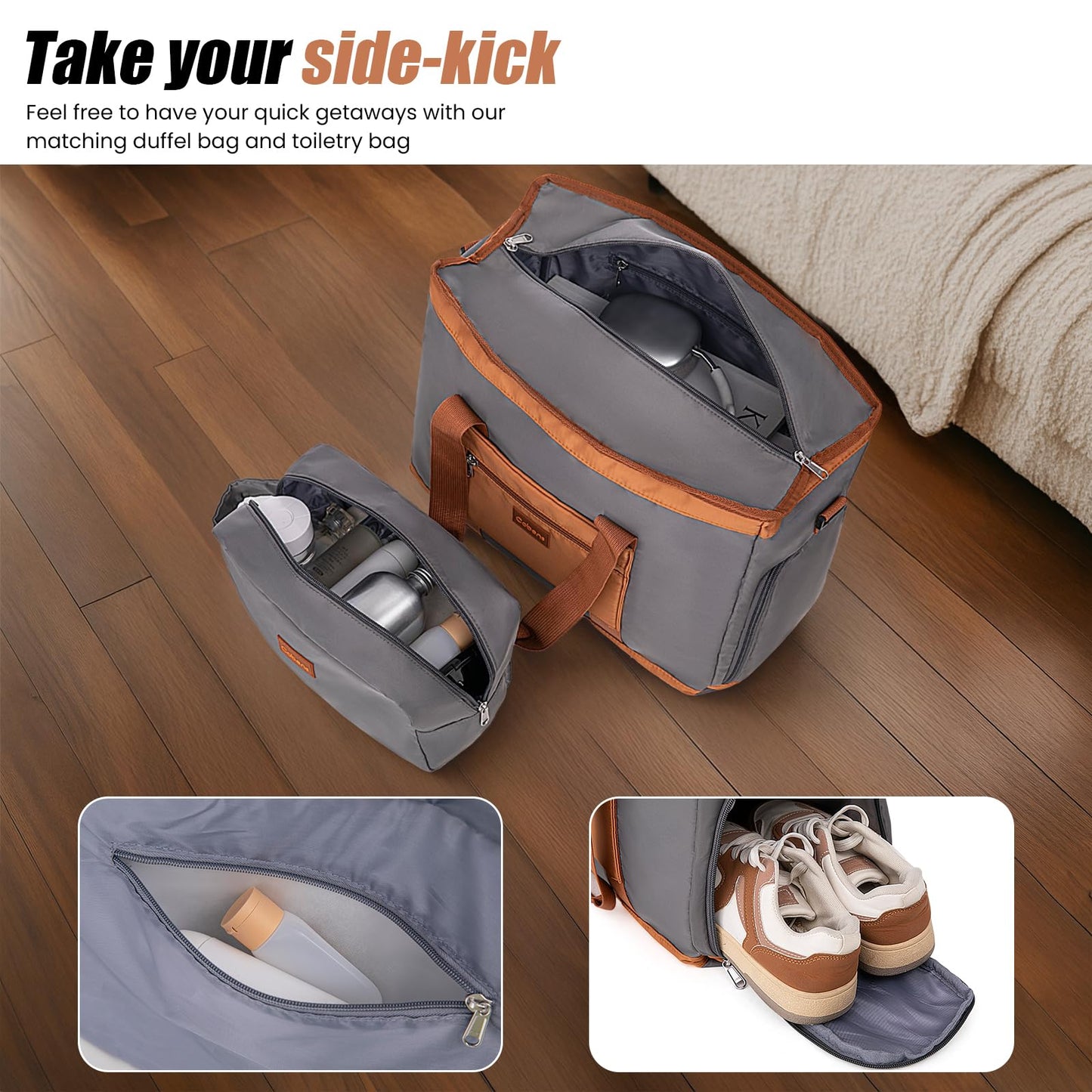 Cobens Expandable Luggage Sets 5 Piece with Detachable Spinner Wheels and TSA Lock,ABS Hard Case Suitcases with Wheels,Carry On Luggage Set