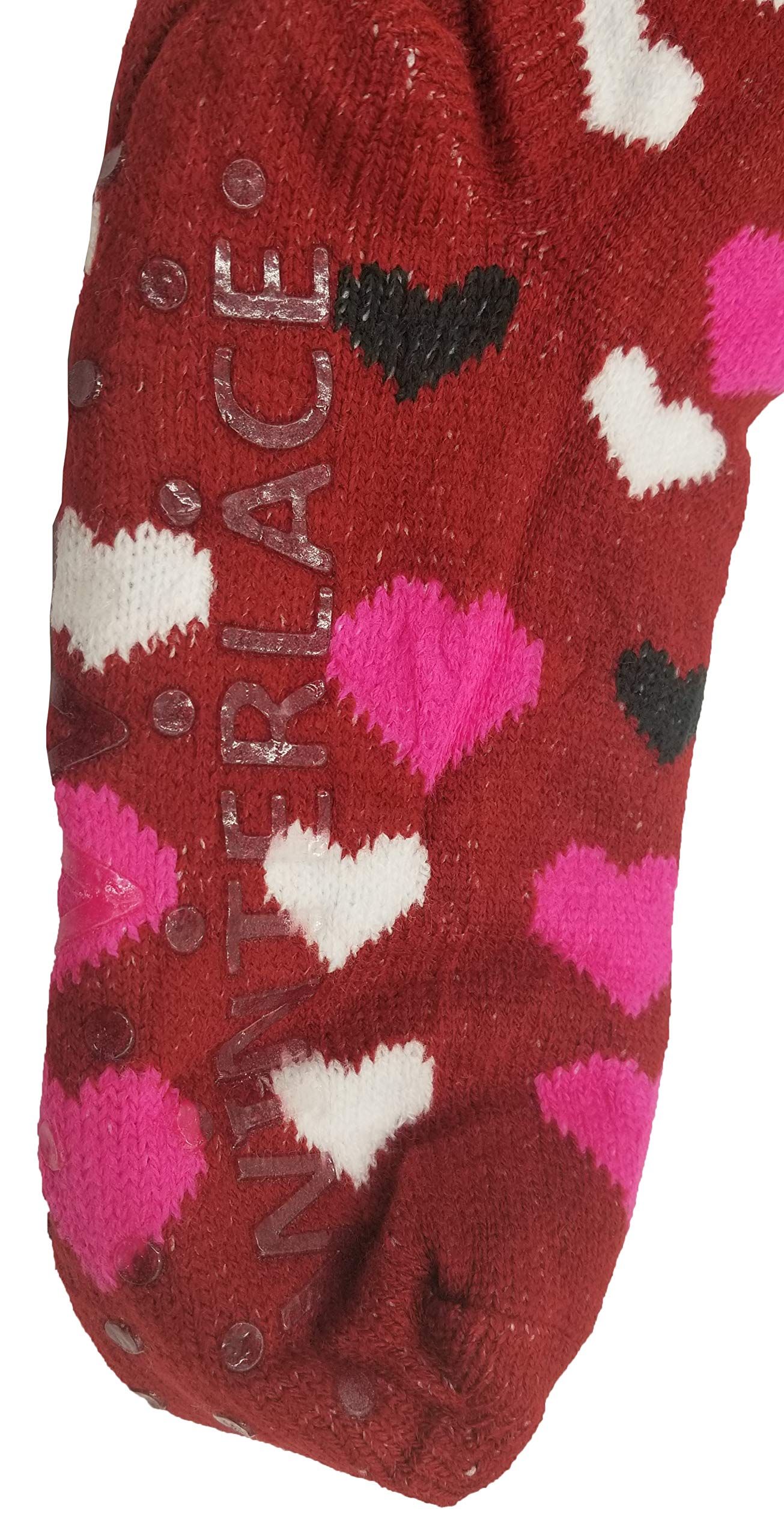 Heart Print Crew Socks for Women, Bulk Valentines Day Pink Love Colorful Pattern Novelty Galentines, Mothers Day