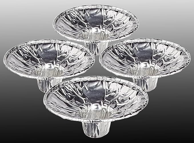 OHR Extra Heavy Disposable Aluminium Foil Candle Holder, Drip Cup Bobeches - 50 Pack