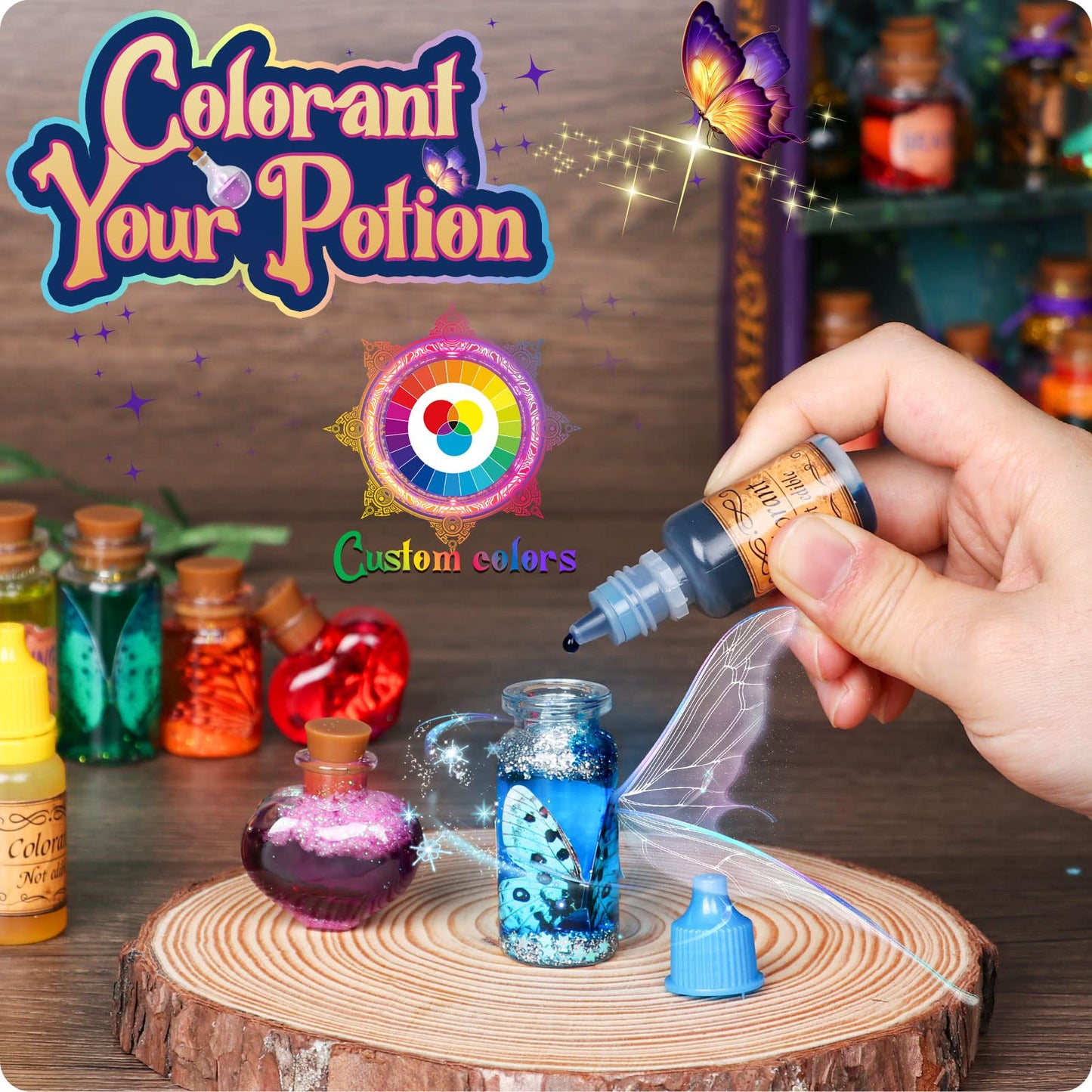 Alritz Fairy Potions Kit, Magic Mix Kit 20 Bottles, Christmas Gifts Decorations Ornaments Garden Crafts Birthday Gifts Toys for Girls and Boys 6 7 8 9 10 11 12+Years Old Families Party Indoor Outdoor