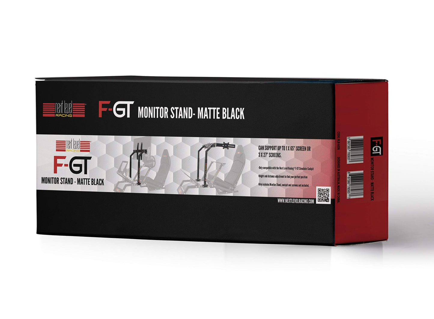 Next Level Racing F-GT Racing Simulator Cockpit and Monitor Stand Bundle