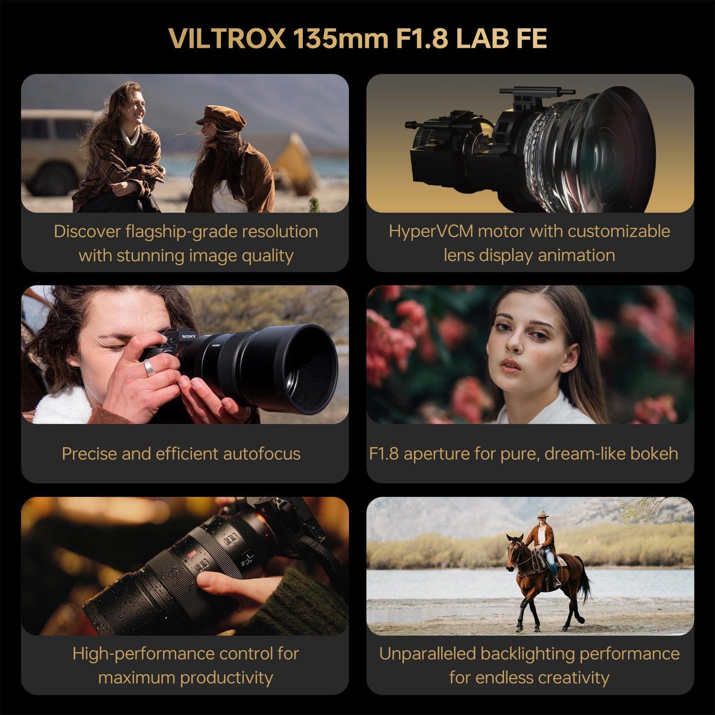 VILTROX AF 135mm F1.8 LAB FE Full Frame Lens Telephoto Auto Focus Prime Lens with HyperVCM Motor Compatible with Sony E-Mount A7SIII A7III A7RIII A7IV A9 A1 FX3 A7RV ZVE1 A7CR A7CII A93 ZV-E10 FX30