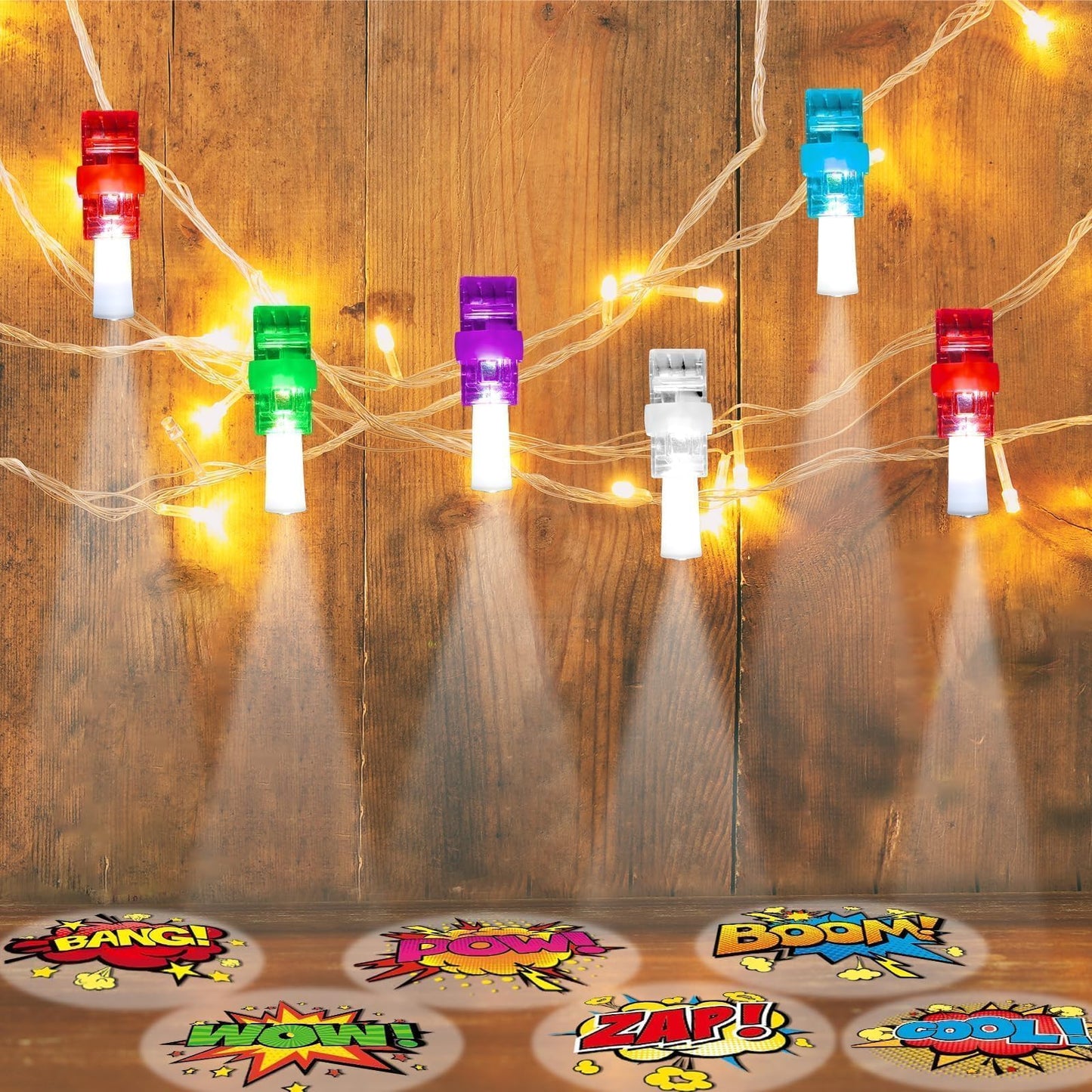 CHUNNIN 36 PCS Super Theme Hero Party Favors Hero LED Light Up Finger Lights, Glow in the Dark Hero Party Finger Light Bulk for Chriatmas Goodie Treat Bags Stuffers Super Birthday Party Supplies