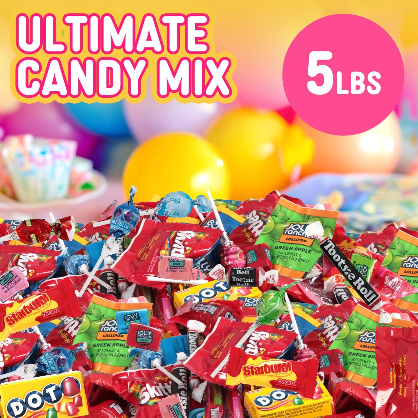 Assorted Candy Variety Pack – 5 LB Bulk Bag Ideal for Piñatas, Goodie Bags, Party Favors & Buffets – Perfect for Events, Celebrations & Large Displays