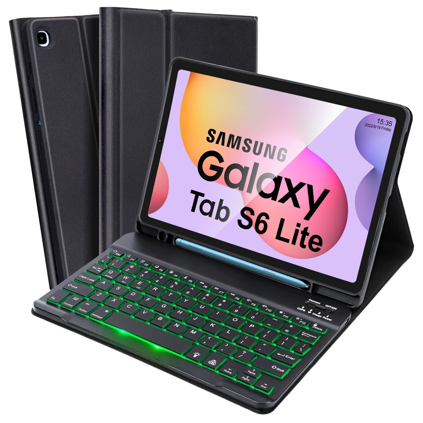 Soppy Backlit Keyboard Case For Samsung Galaxy Tab S6 Lite 10.4 Inch 2024/2022/2020(Sm-P620/P624/P610/P613/P615/P619), Rechargea