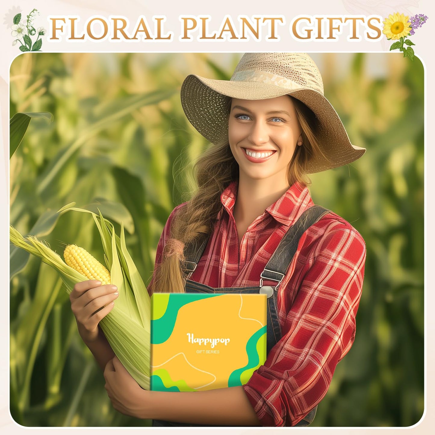 HAPPYPOP Corn Gifts for Women - Corn Socks, Funny Food Gifts for Maize Lovers, Valentine's Day Gift